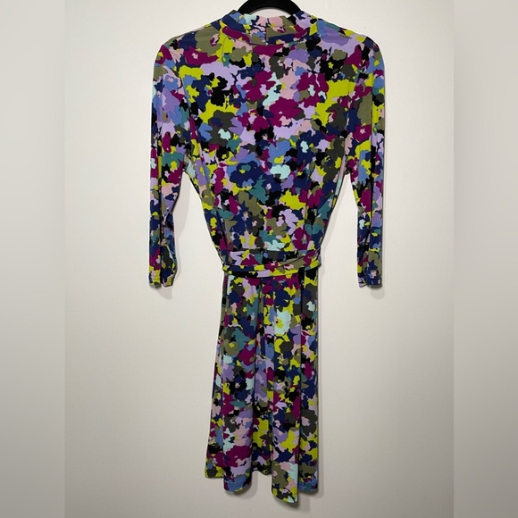 Liz Claiborne colorful patches v neck day dress size us 6 - Picture 6 of 8